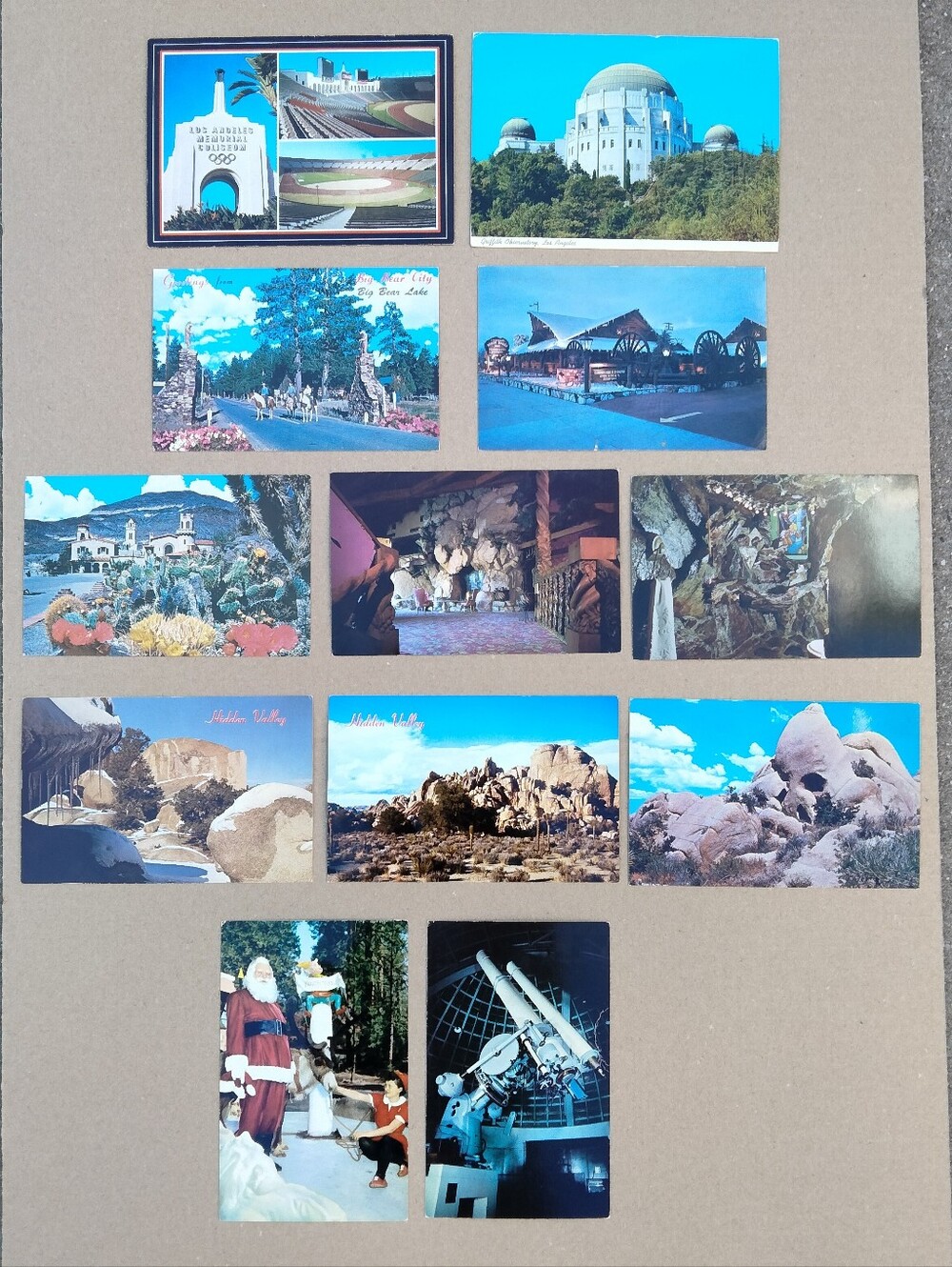 Vintage California Postcards Unused Lot Of 12 - Griffith, Joshua Tree, Big Bear